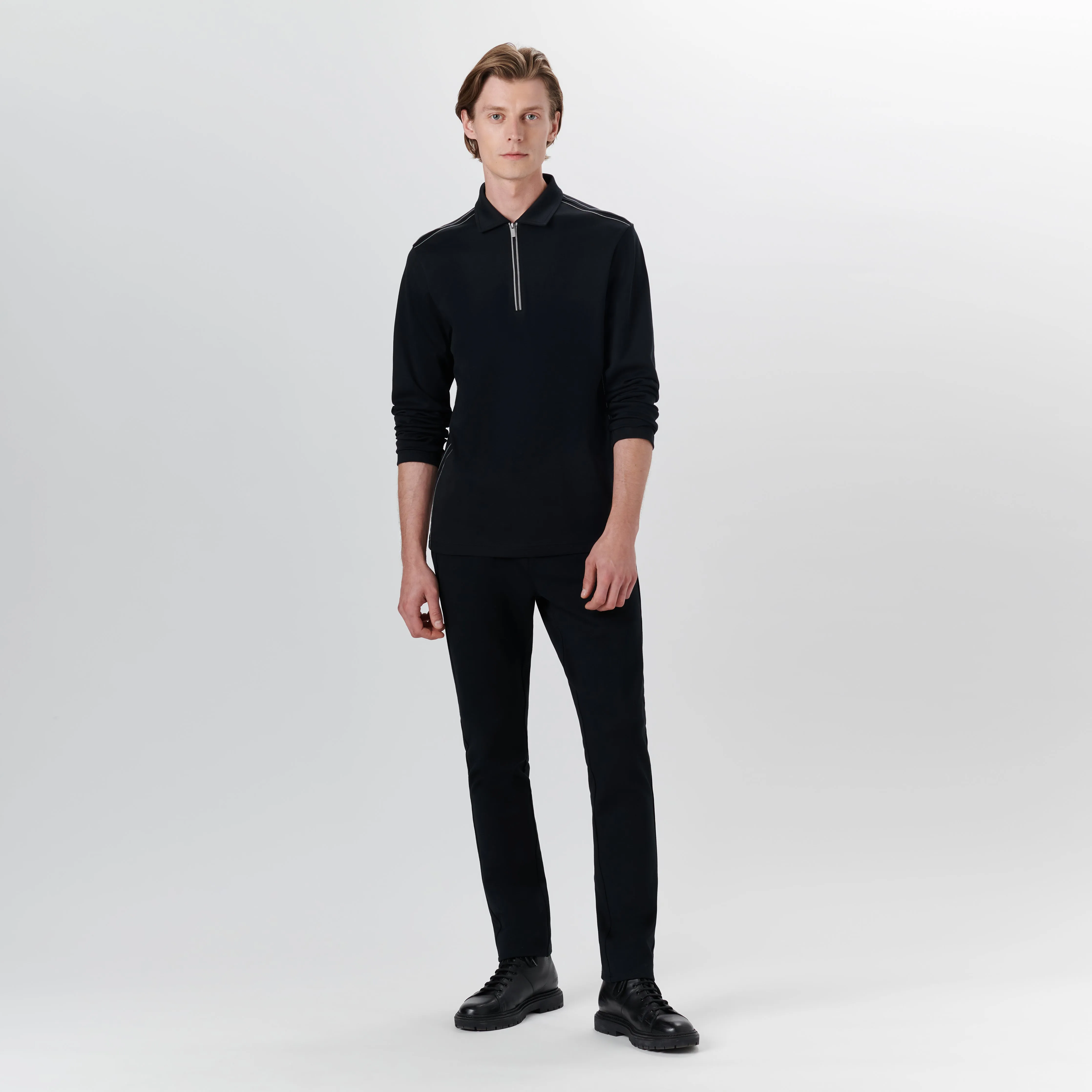 Long Sleeve Quarter Zip Polo
