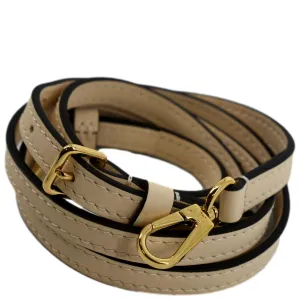 LOUIS VUITTON Leather Adjustable Shoulder Strap Beige