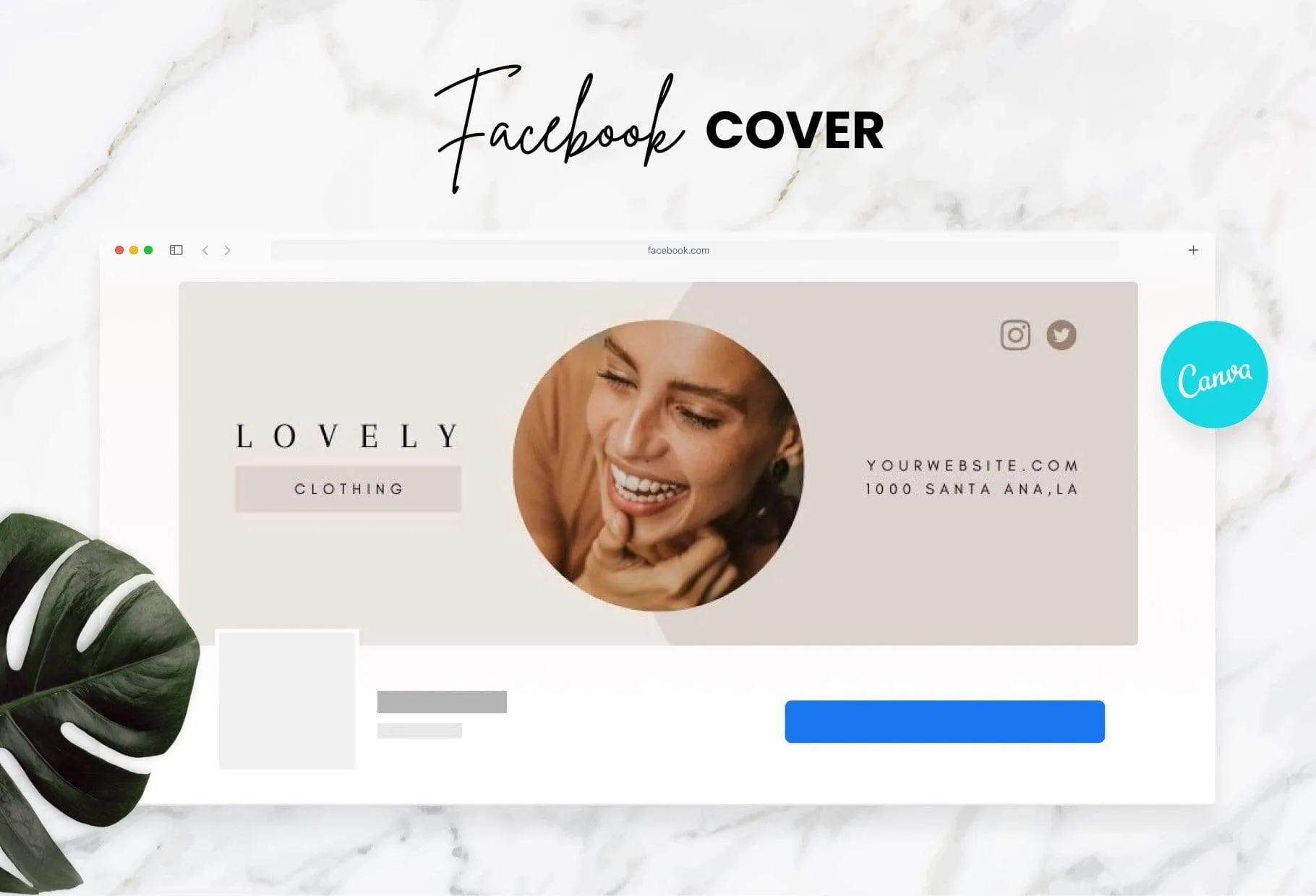 Lovely Facebook Cover Canva Template