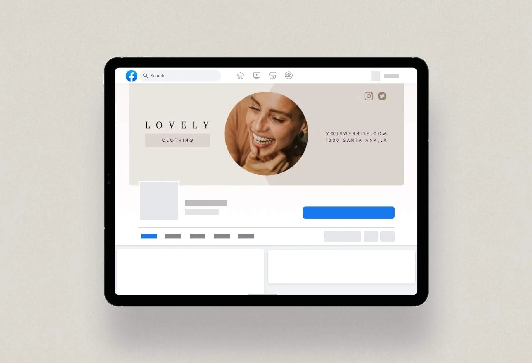 Lovely Facebook Cover Canva Template