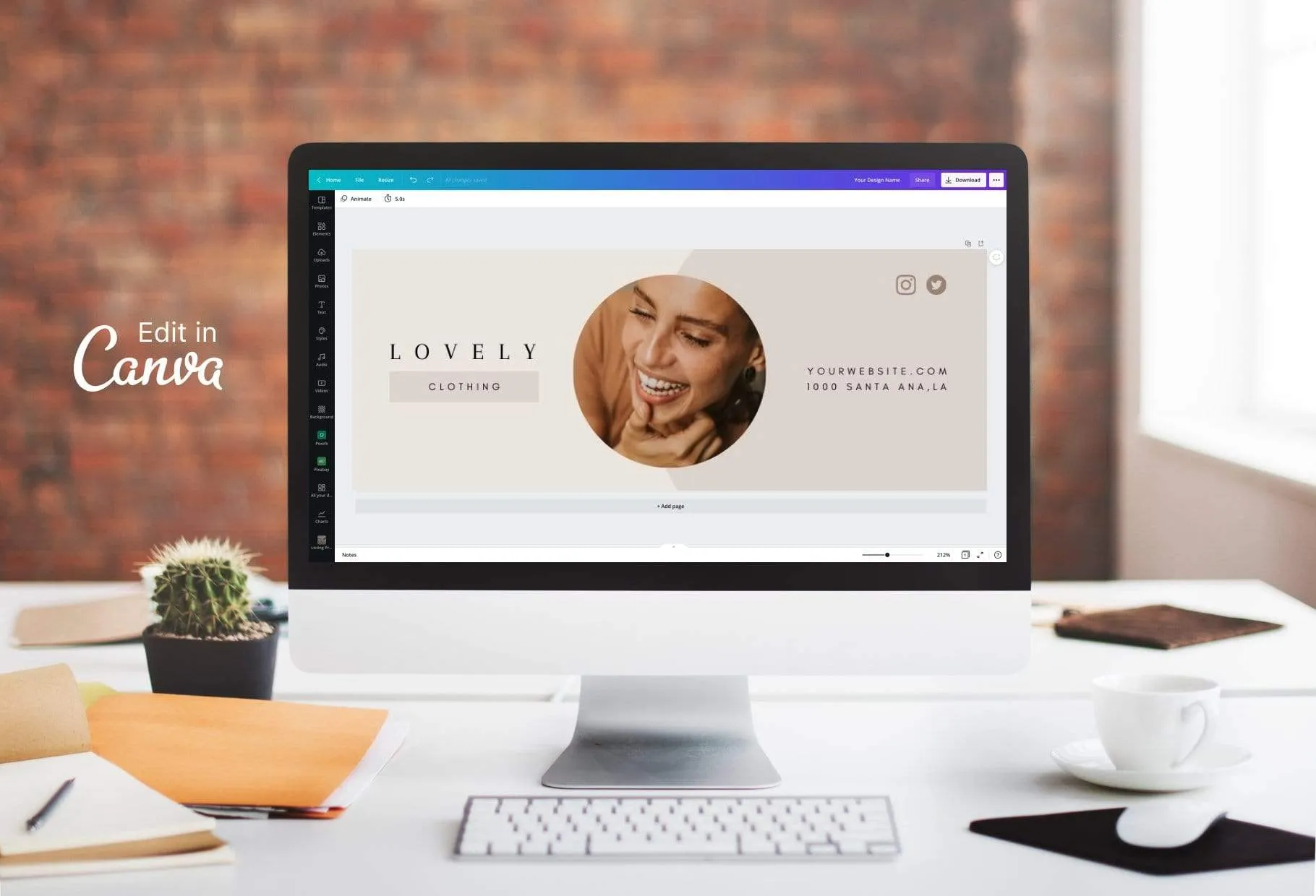 Lovely Facebook Cover Canva Template