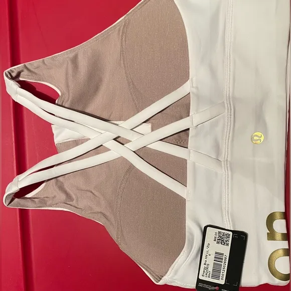 lululemon Gold edition white bra