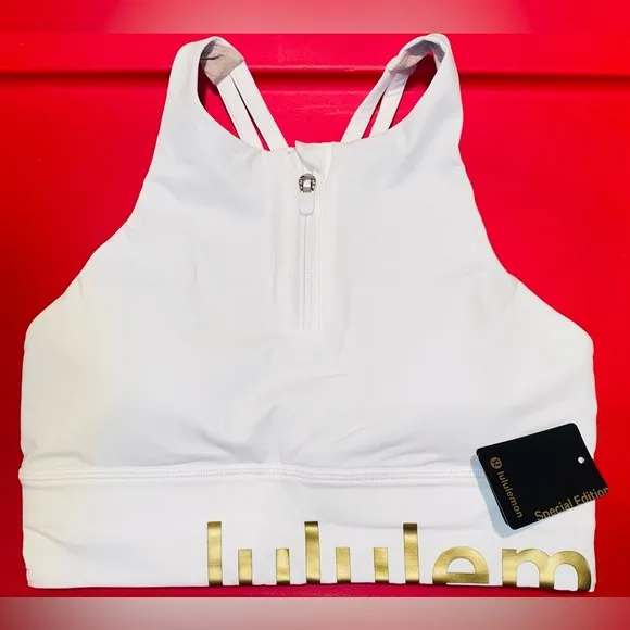lululemon Gold edition white bra