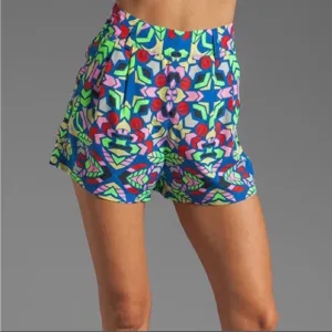 Mara Hoffman High Waisted Shorts in Aloha Sky
