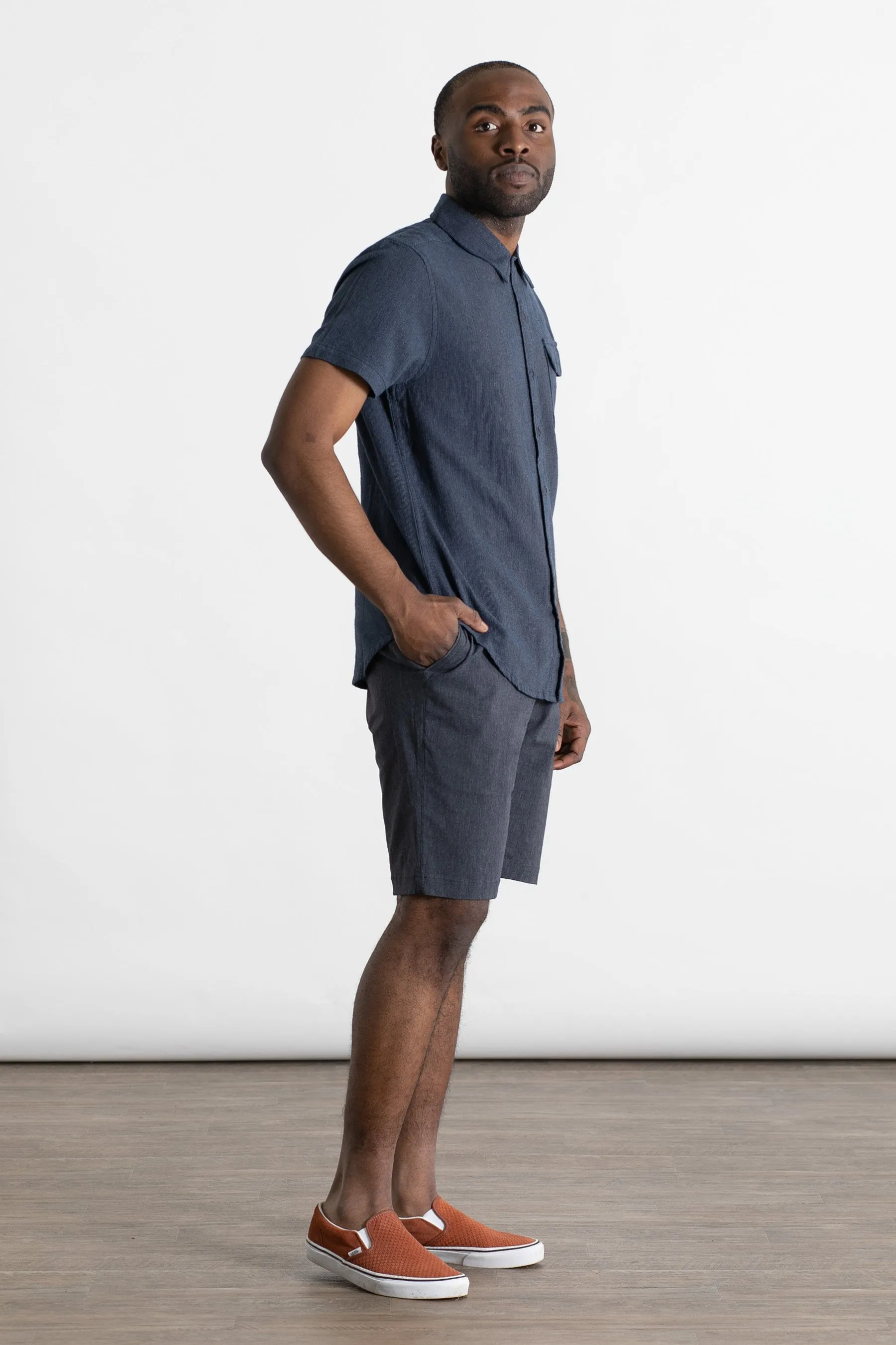 Marten Shirt / Navy Chevron