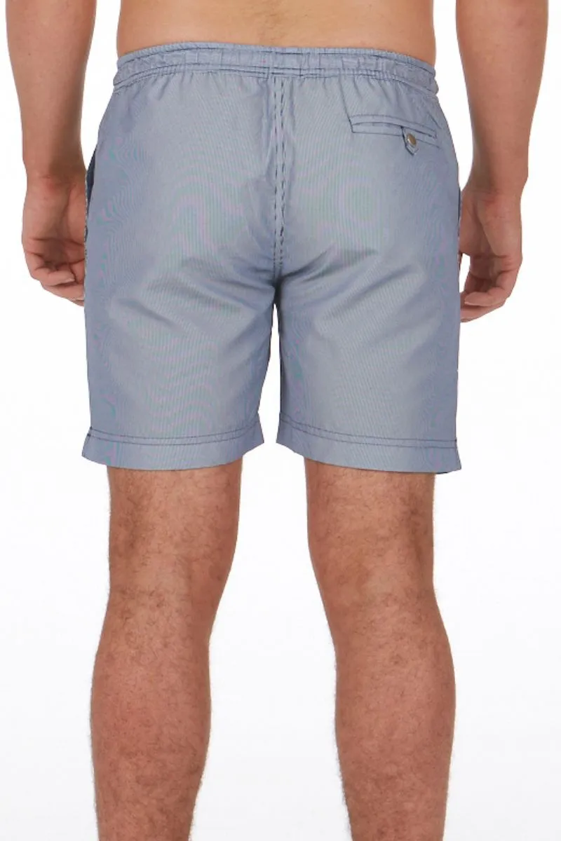 Men's Board Shorts In A Royal Blue Stripe