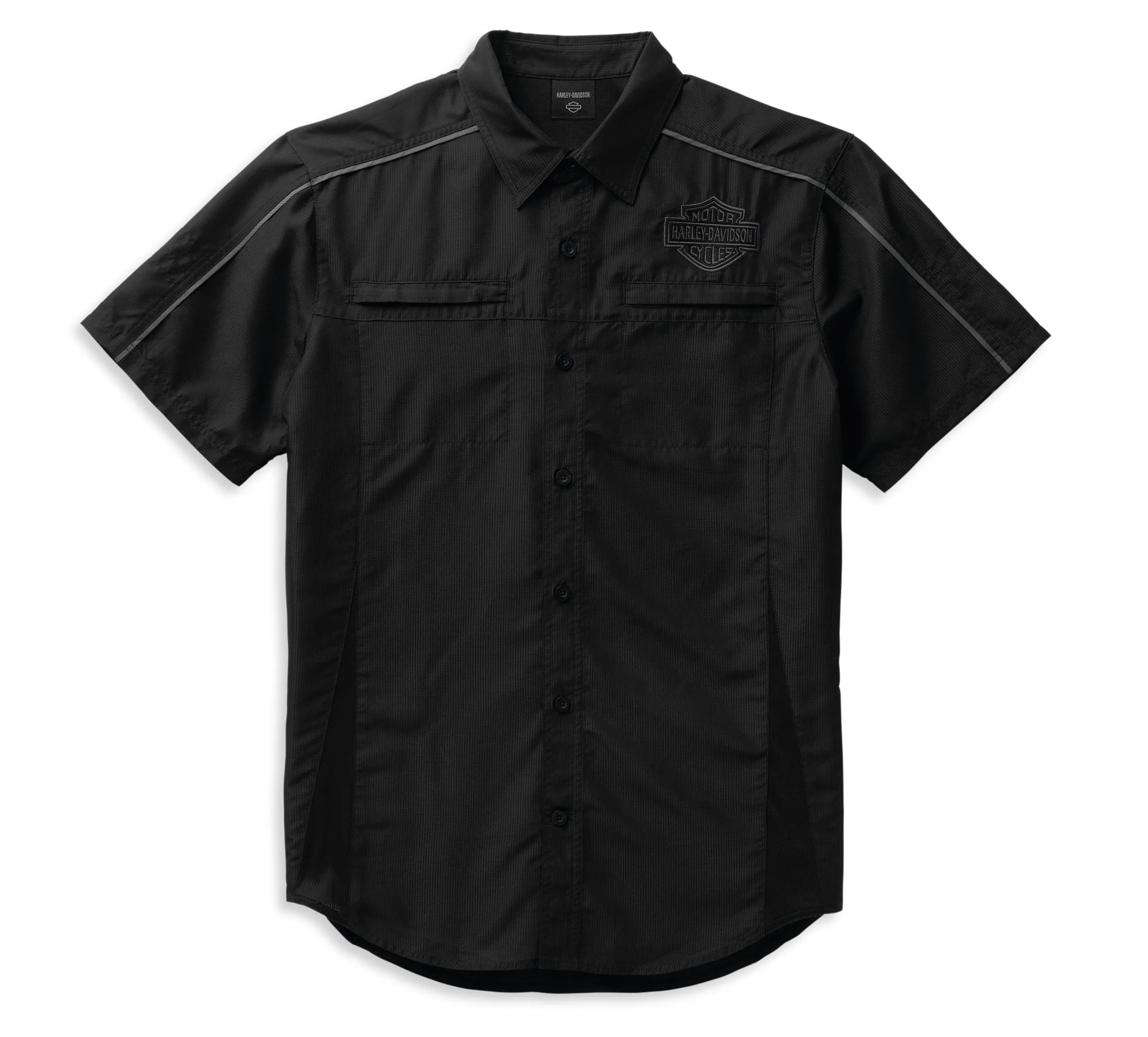 Men's Performance Bar & Shield Shirt - Black & Grey