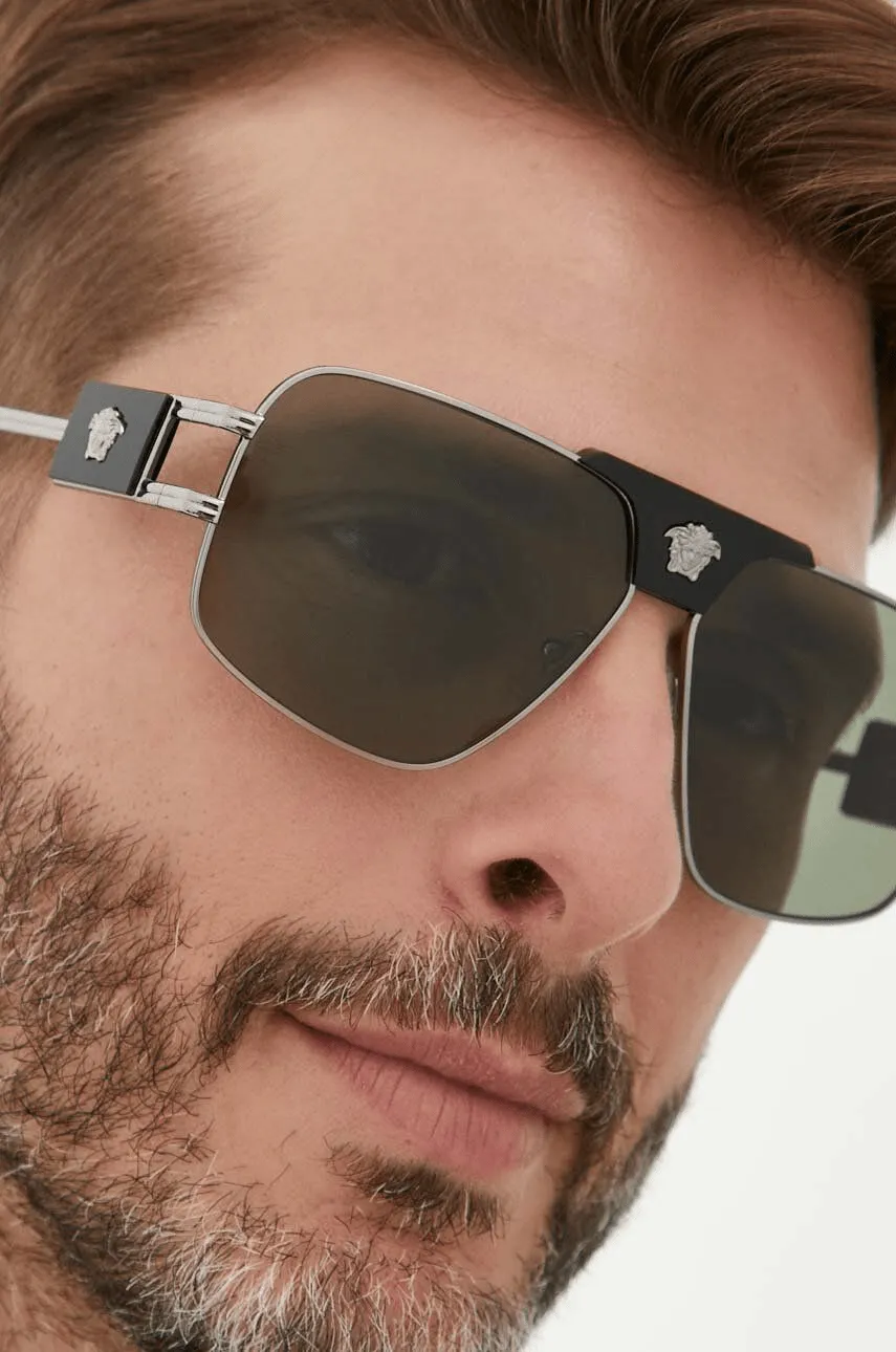 Men's Versace Special Project Aviator Sunglasses