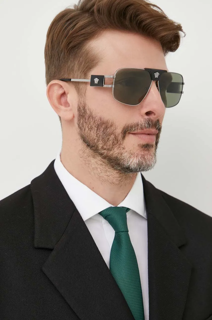 Men's Versace Special Project Aviator Sunglasses