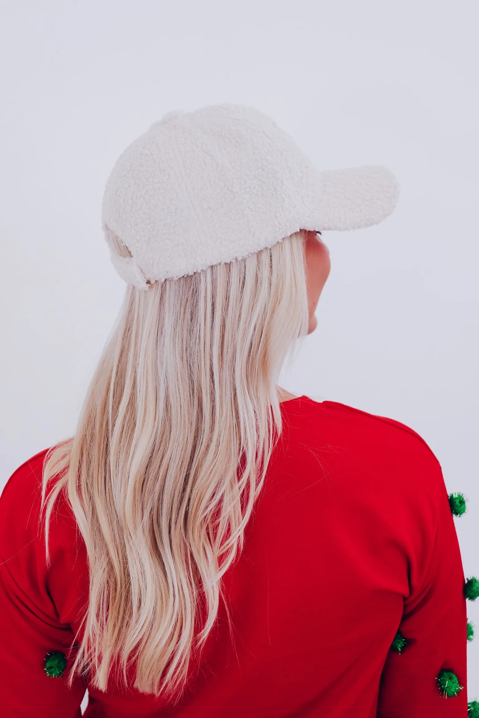 Merry & Bright Sherpa Cap - Cream