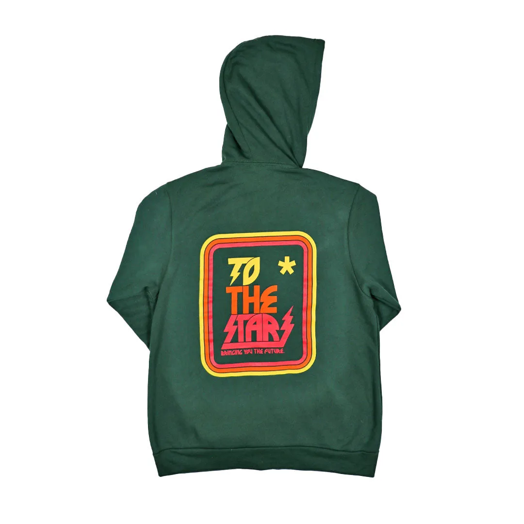 Metal Logo Zip-Up Hoodie Forest