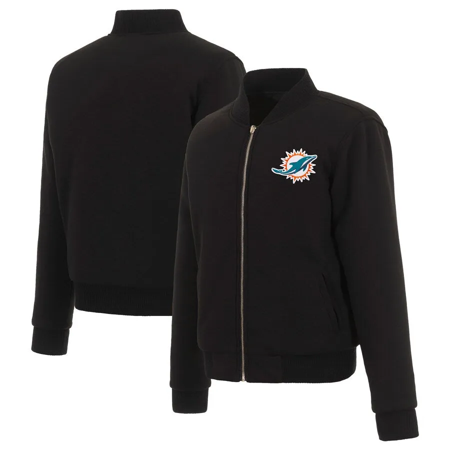 Miami Dolphins Ladies Reversible Fleece Jacket
