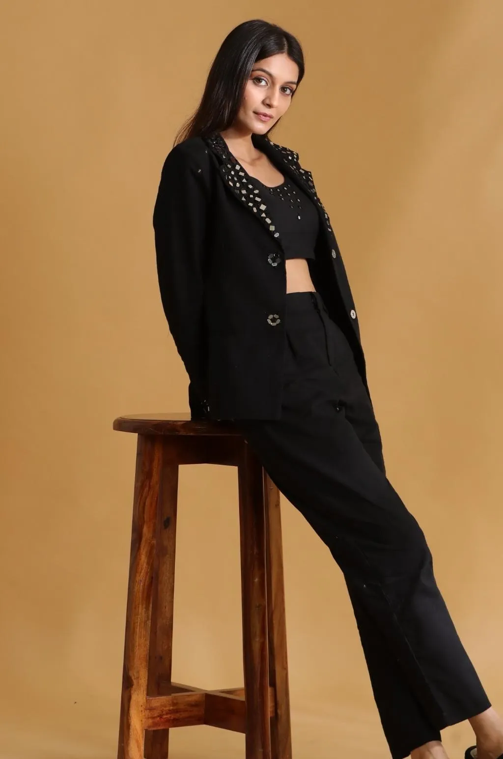 Mirror Embroidered Blazer