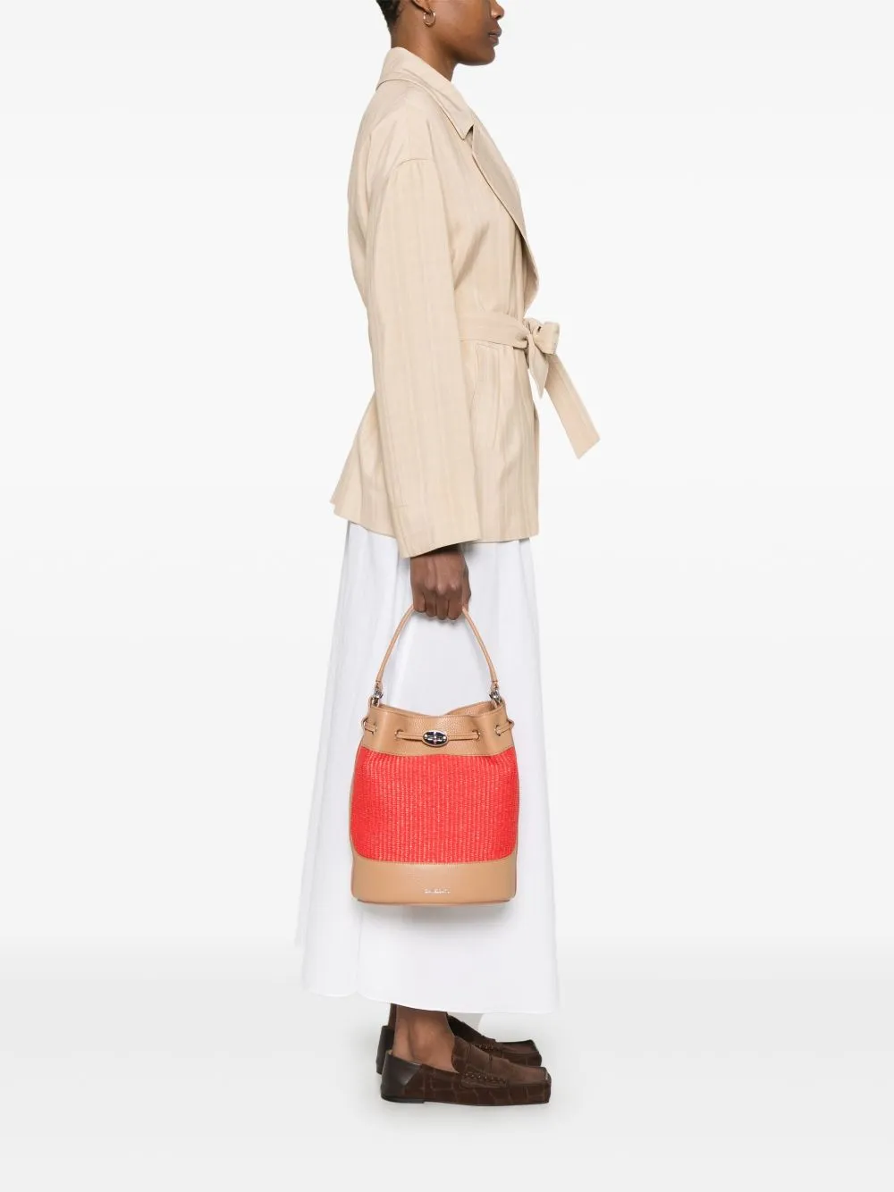Mondà vimini small bucket bag