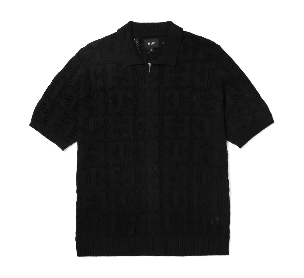 Monogram Jacquard Zip Sweater