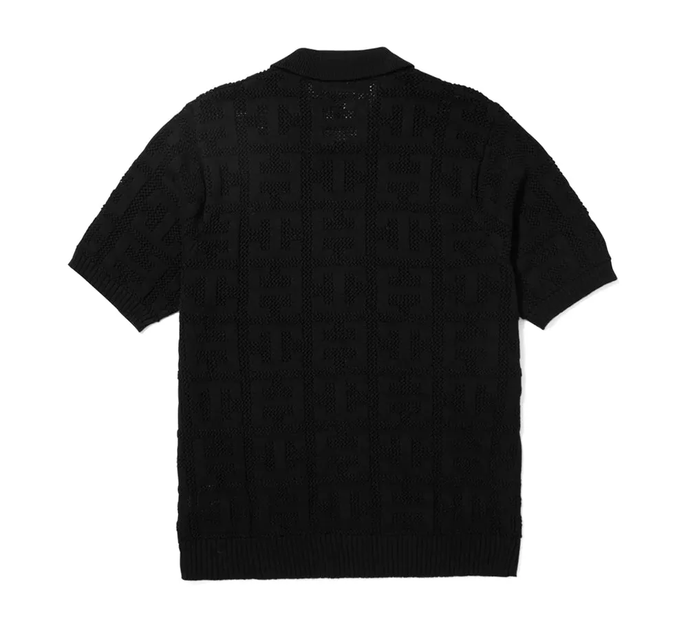 Monogram Jacquard Zip Sweater