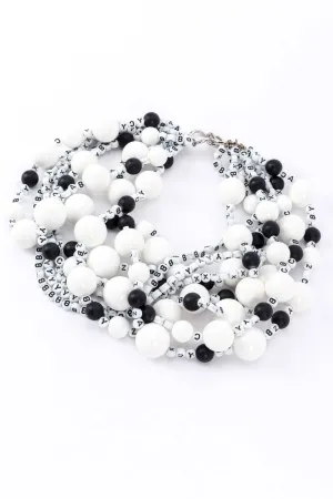 Multistrand Letter Bead Necklace