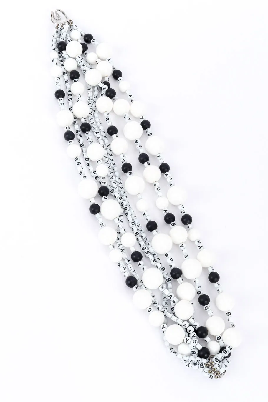 Multistrand Letter Bead Necklace