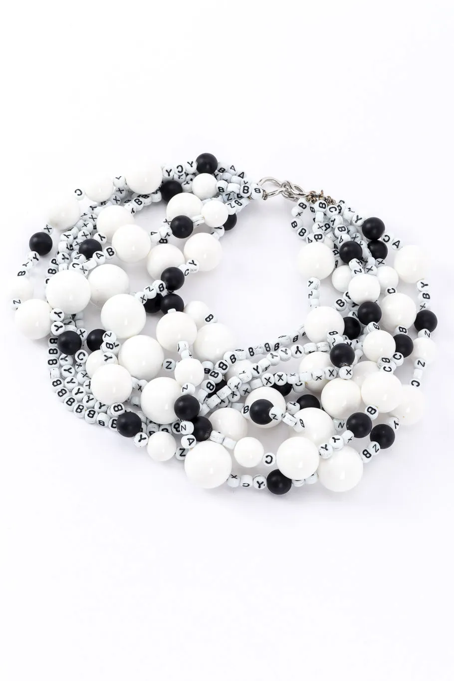 Multistrand Letter Bead Necklace