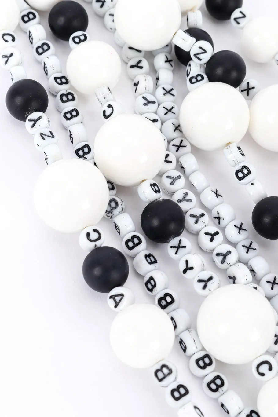 Multistrand Letter Bead Necklace