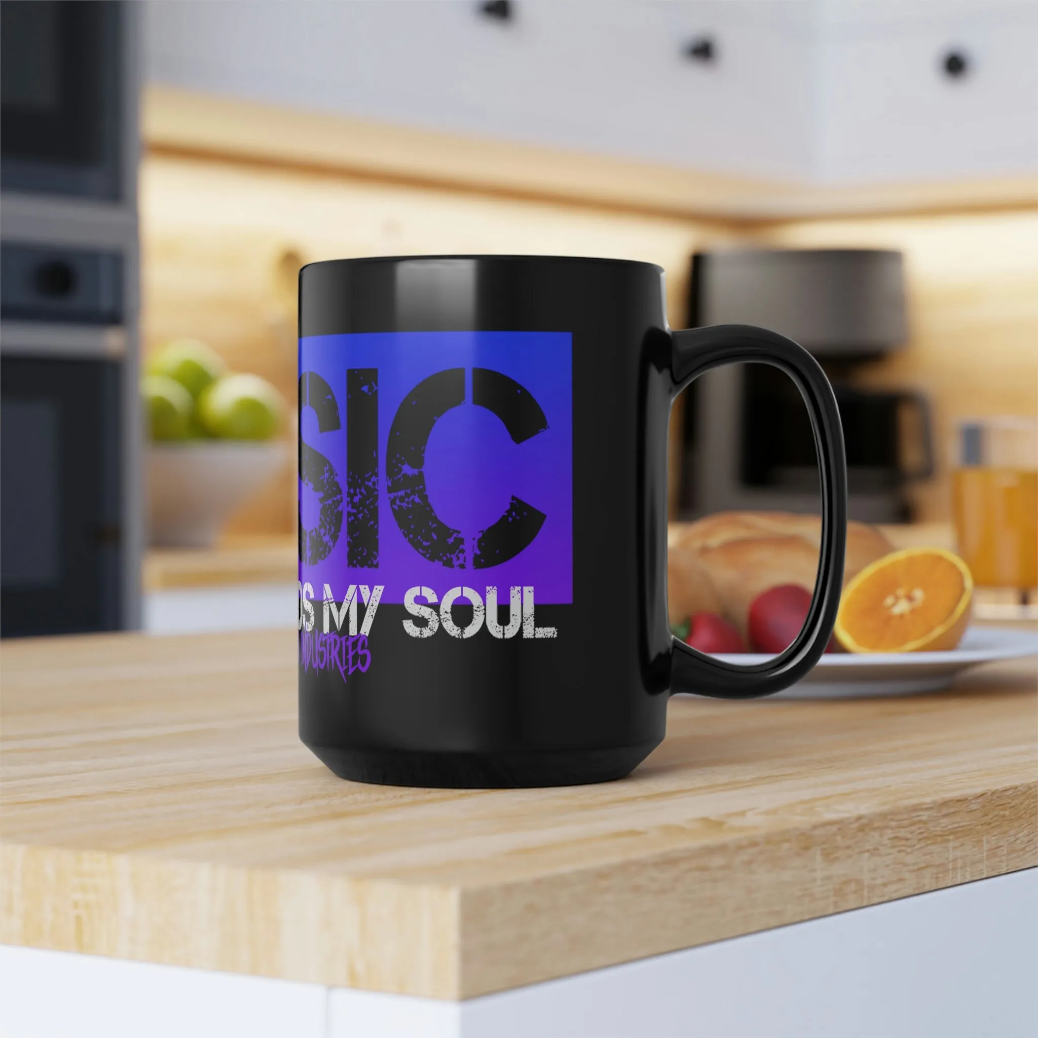 Music Passion Feeds My Soul Ocean/Black Mug