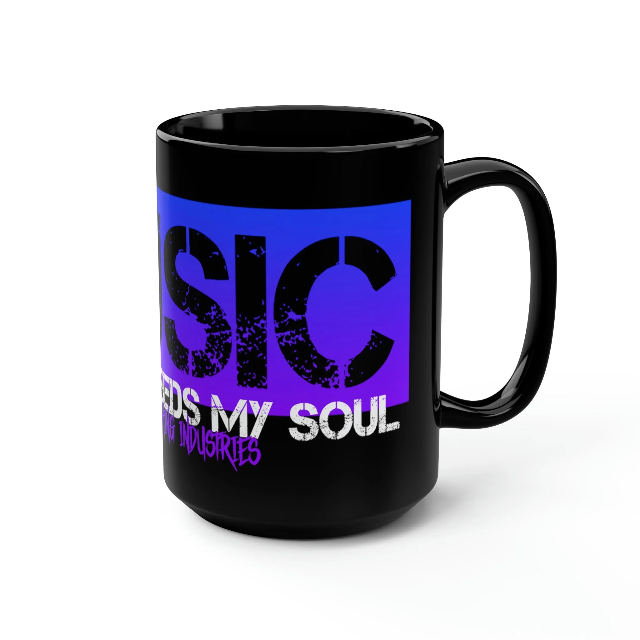 Music Passion Feeds My Soul Ocean/Black Mug