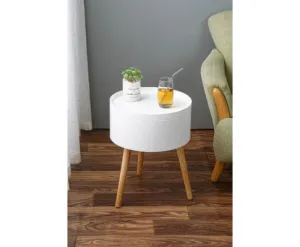Mykhaela Tray Top Bedside Table Side Table Bedroom Storage