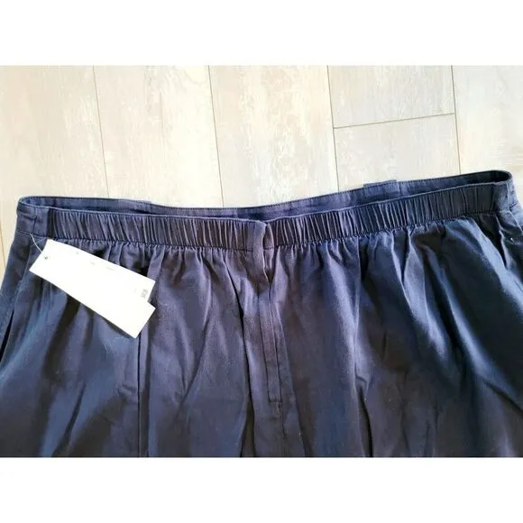 Napa Valley 24W Navy Blue Maxi Skirt Prairie Pockets Rear Close NWT RV $48