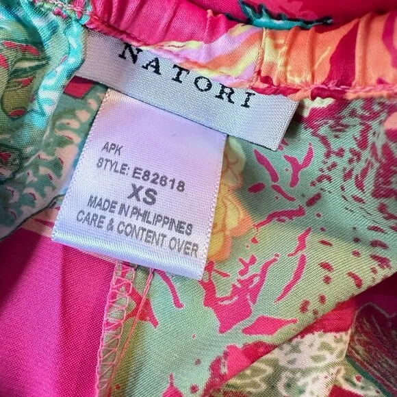 Natori Pajama Pant XS Pink Asian Inspired NWT