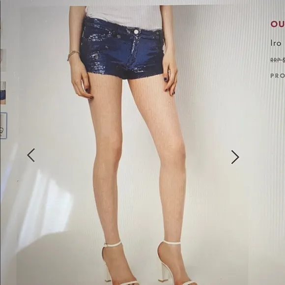 Neiman Marcus Brand  IRO Sequin Shorts Blue Fun!