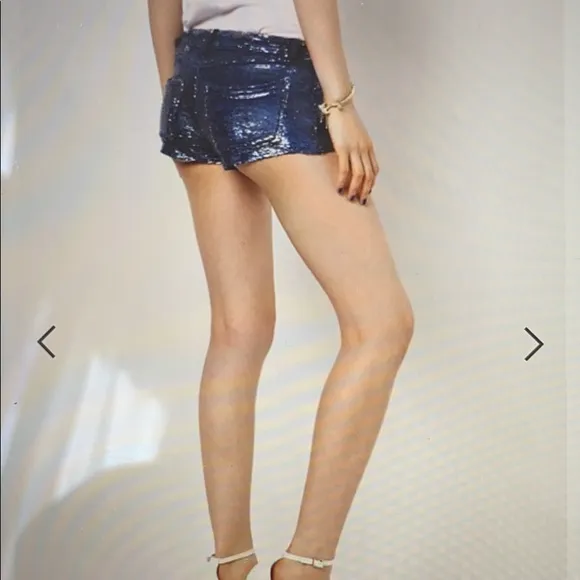 Neiman Marcus Brand  IRO Sequin Shorts Blue Fun!