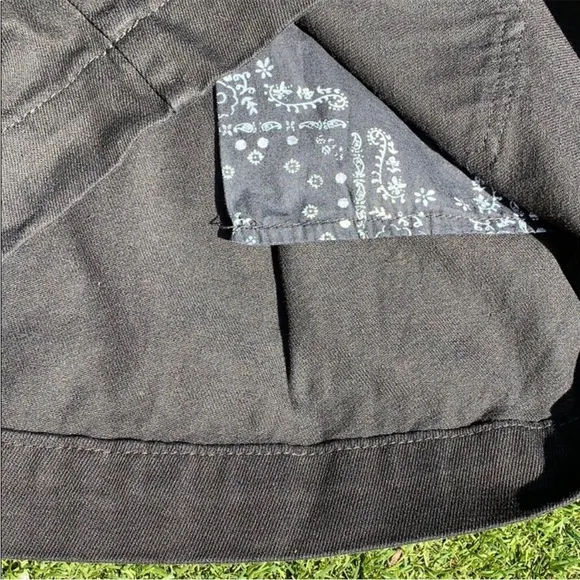 New Free People Black Denim Belted Skirt
