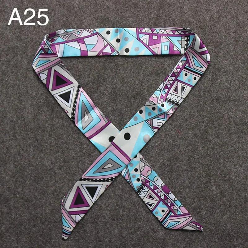 New Silk Small Women Fashion Scarf Hair Bags Handle Decoration Tie Multifunction Hand Ribbon Scarf