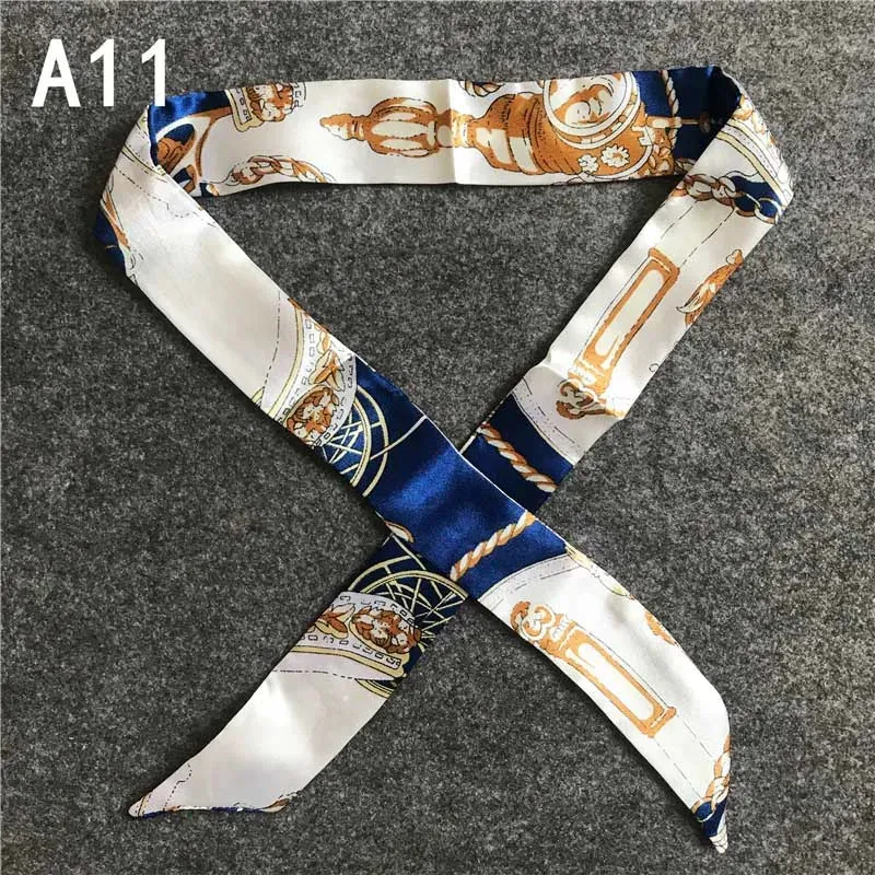 New Silk Small Women Fashion Scarf Hair Bags Handle Decoration Tie Multifunction Hand Ribbon Scarf