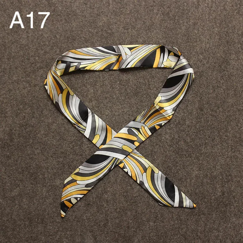 New Silk Small Women Fashion Scarf Hair Bags Handle Decoration Tie Multifunction Hand Ribbon Scarf