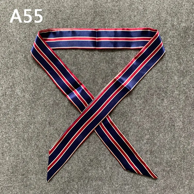New Silk Small Women Fashion Scarf Hair Bags Handle Decoration Tie Multifunction Hand Ribbon Scarf
