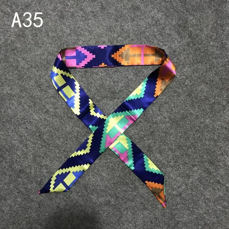 New Silk Small Women Fashion Scarf Hair Bags Handle Decoration Tie Multifunction Hand Ribbon Scarf