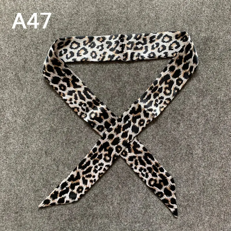 New Silk Small Women Fashion Scarf Hair Bags Handle Decoration Tie Multifunction Hand Ribbon Scarf