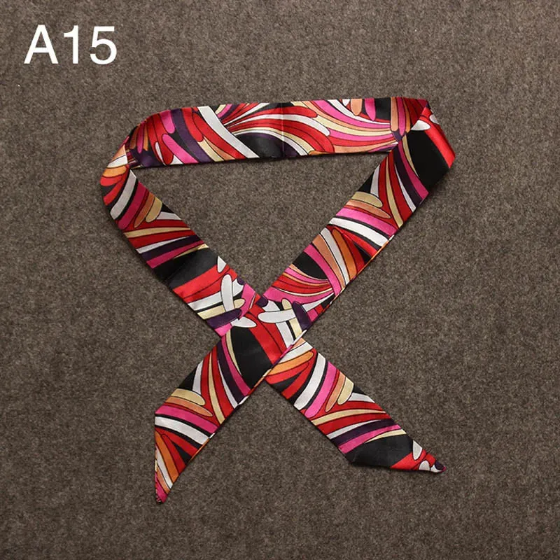 New Silk Small Women Fashion Scarf Hair Bags Handle Decoration Tie Multifunction Hand Ribbon Scarf