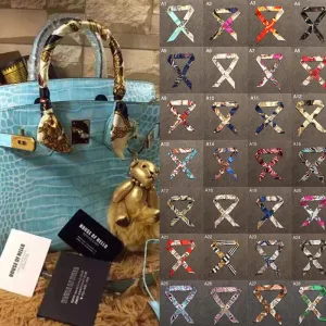 New Silk Small Women Fashion Scarf Hair Bags Handle Decoration Tie Multifunction Hand Ribbon Scarf