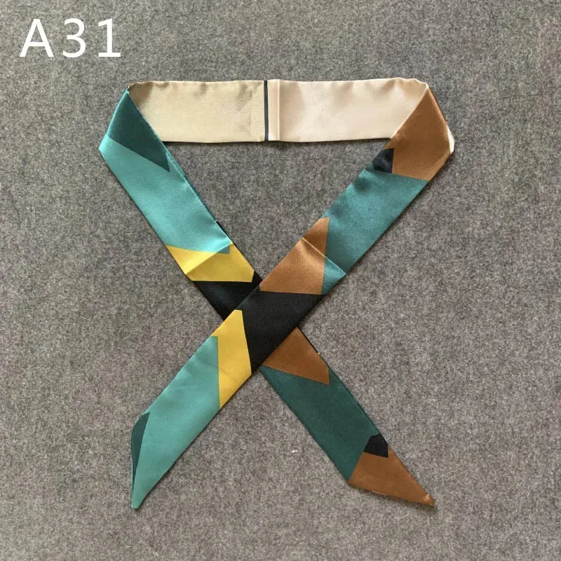 New Silk Small Women Fashion Scarf Hair Bags Handle Decoration Tie Multifunction Hand Ribbon Scarf