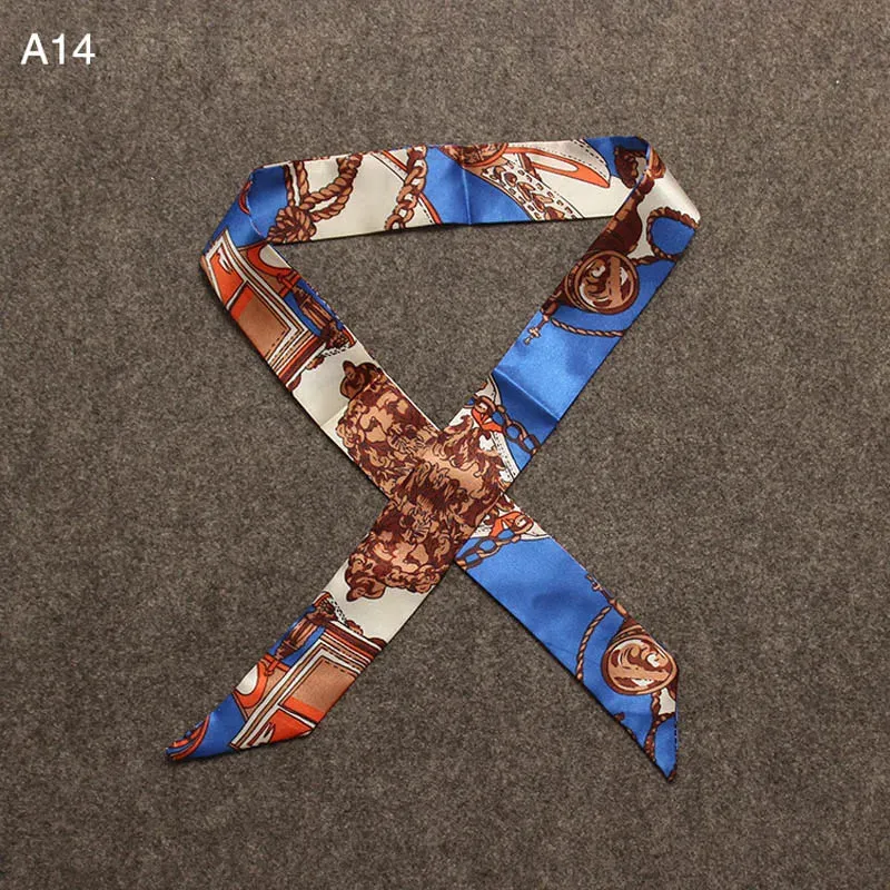New Silk Small Women Fashion Scarf Hair Bags Handle Decoration Tie Multifunction Hand Ribbon Scarf