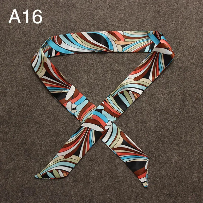 New Silk Small Women Fashion Scarf Hair Bags Handle Decoration Tie Multifunction Hand Ribbon Scarf