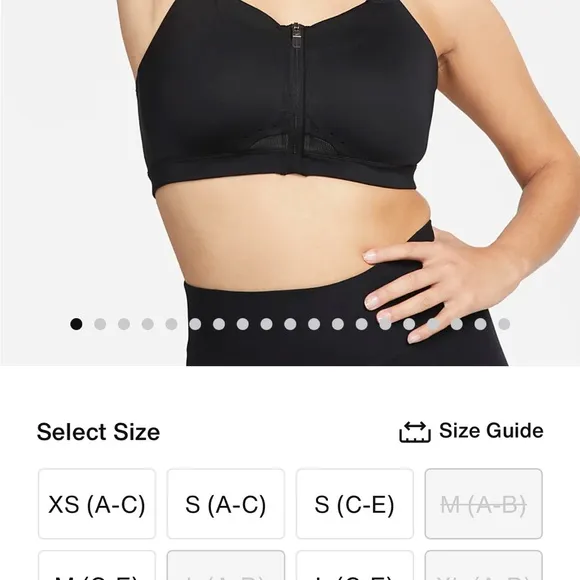 Nike Women' s Alpha Front Zip High Support Sports Bra NWT Black NWT