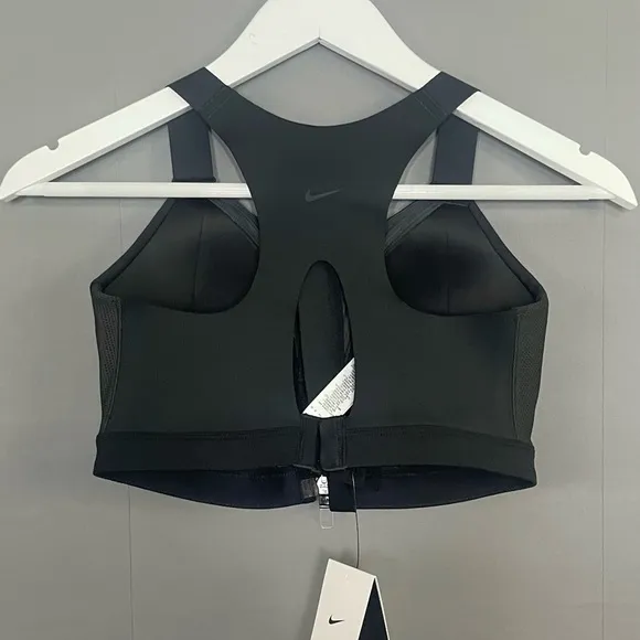 Nike Women' s Alpha Front Zip High Support Sports Bra NWT Black NWT