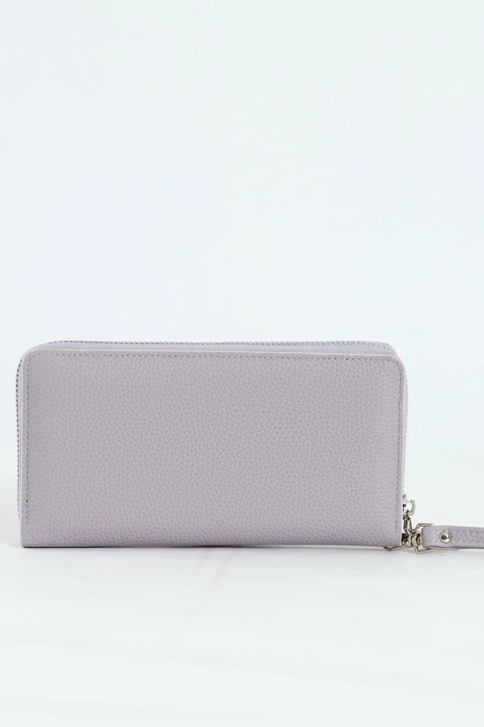 Nikki Pebble Zip Around Purse With Hand Strap - Lilac