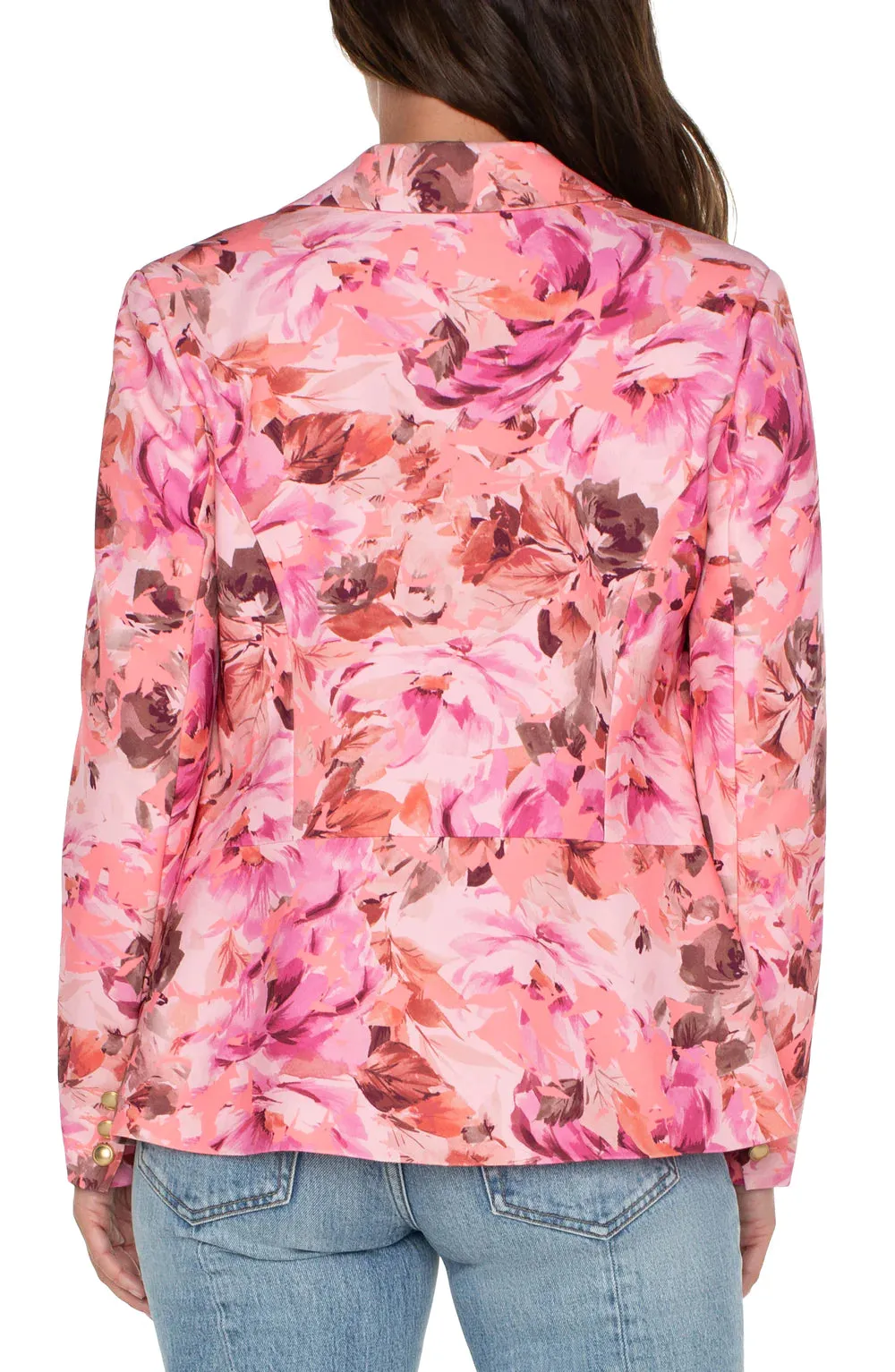 Notch Collar Blazer - Pink Punch