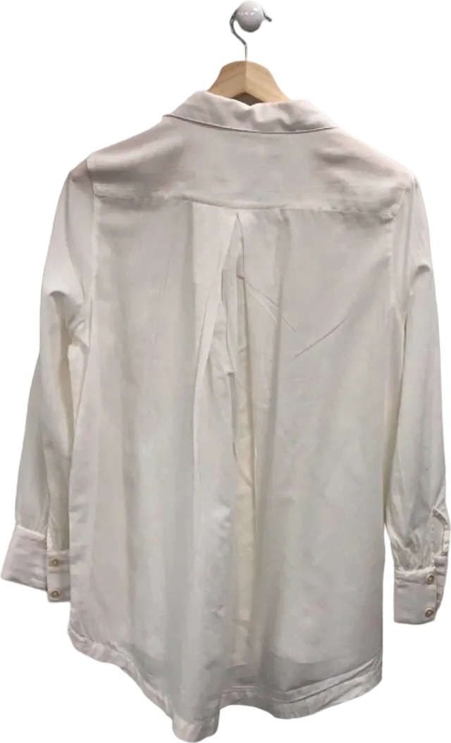 Nudea White Organic Cotton Shirt UK XS