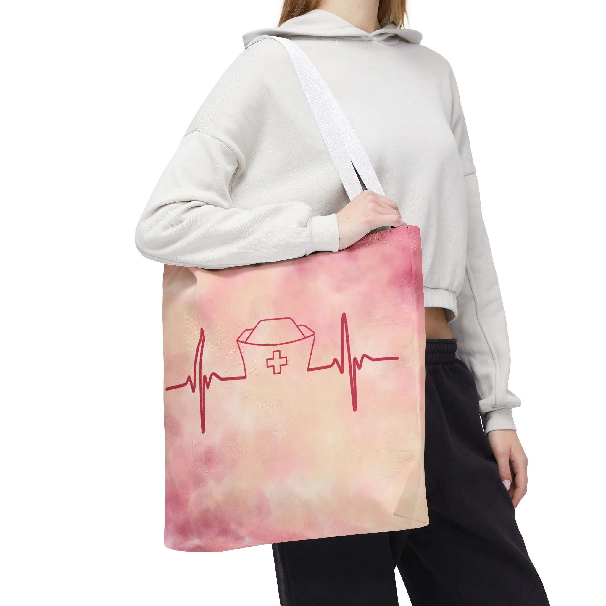 Nurse Heartbeat Tote Bag (AOP)