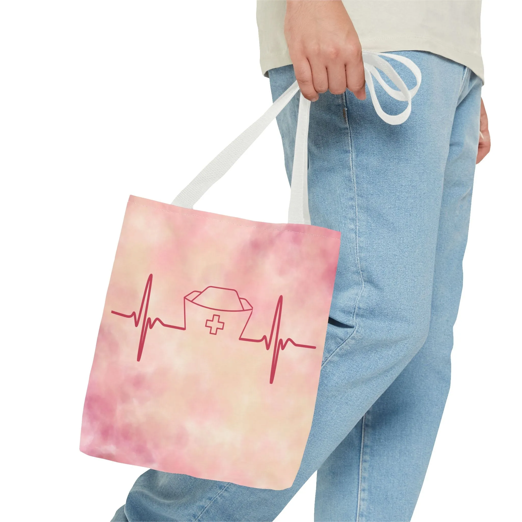 Nurse Heartbeat Tote Bag (AOP)